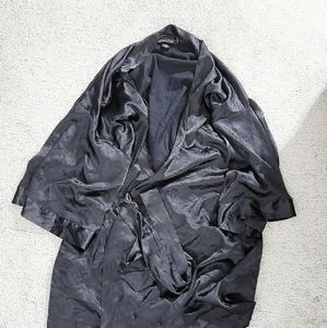 Victoria's Secret Black Satin Bathrobe